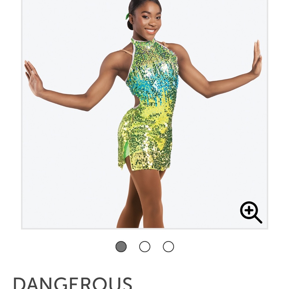 Revolution Green and Blue Sequin Dance Dress
